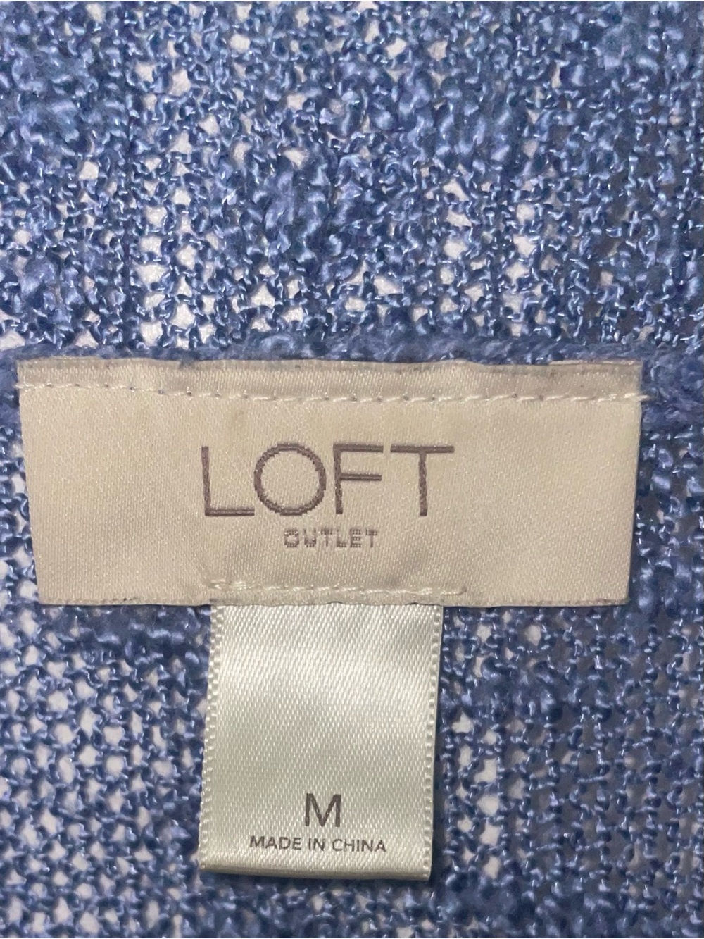 LOFT Soft Blue Open-Front Draped Cardigan - Picture 4 of 4